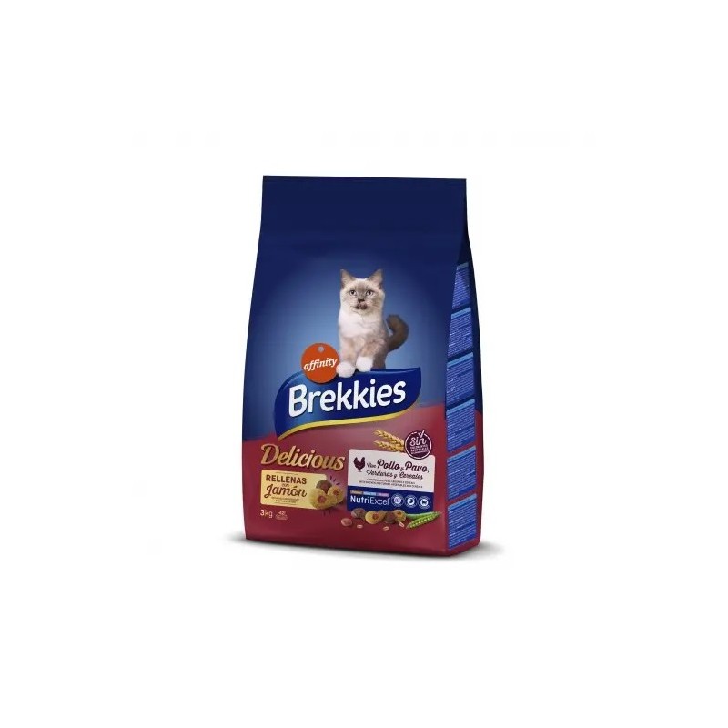 BREKKIES EXCEL FELINE ADULT DELICIOUS AVES 3KG